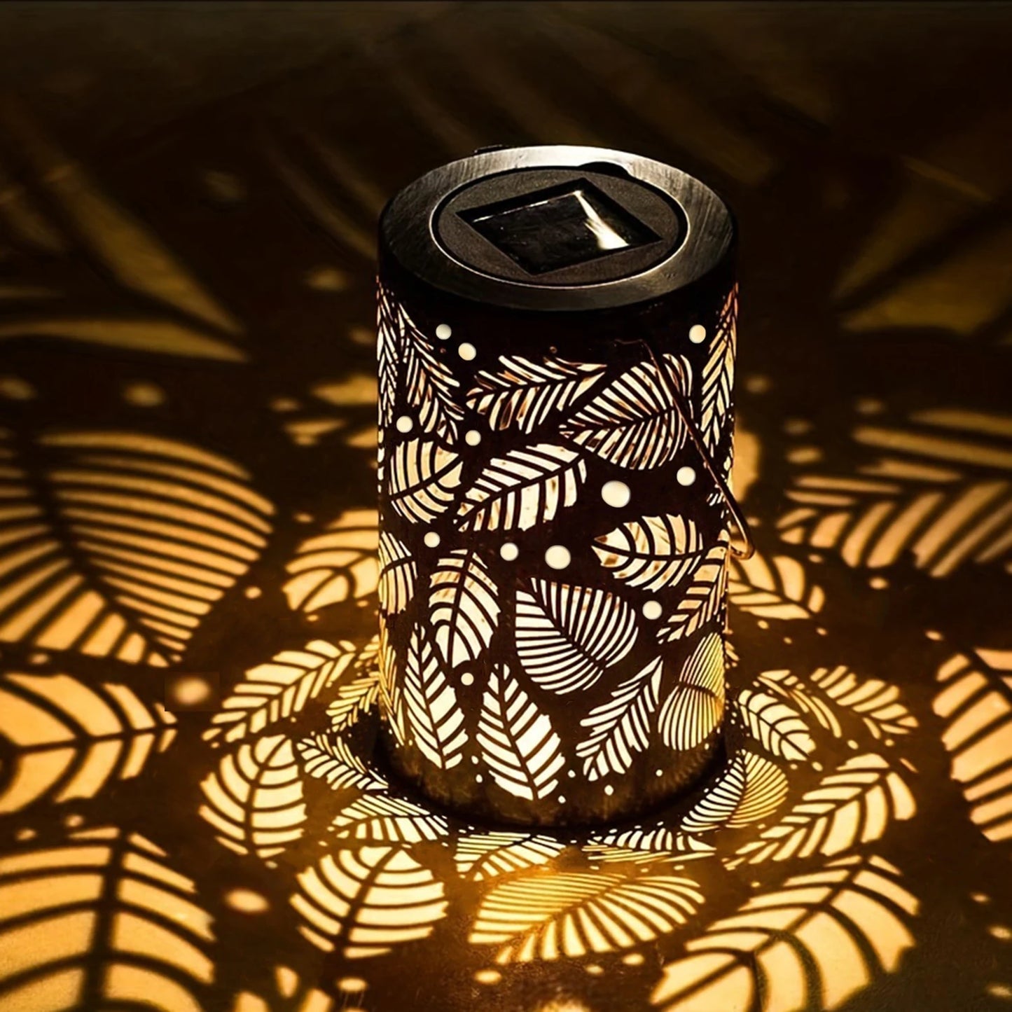 1 PC Solar Lantern for Outdoor Solar Lights Hanging/ Standing for Balcony Patio Garden Decoration (Big Tree&Leaf)